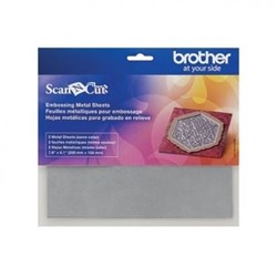 Brother Embossing Metal Sheets Silver 7.9'X6.1' 200x155 PK2 Scan N Cut